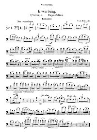Монюшко - Романс для виолончели с фортепиано - Партия - первая страница